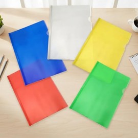 10 Folder Costilla Carpetas de Plástico con Pestaña Tamaño Carta, Multicolor, Organizador de Documentos y Hojas, 10 Piezas Oficina Escolar Documentos 