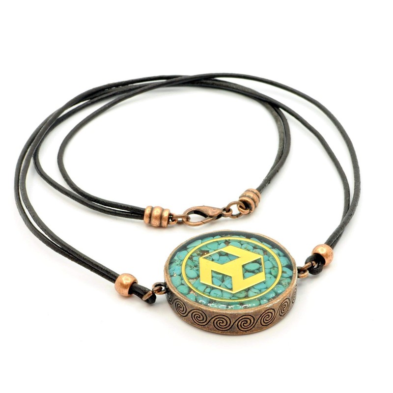 ZZYBIA Reiki Antahkarana Orgone Pendant with Turquoise