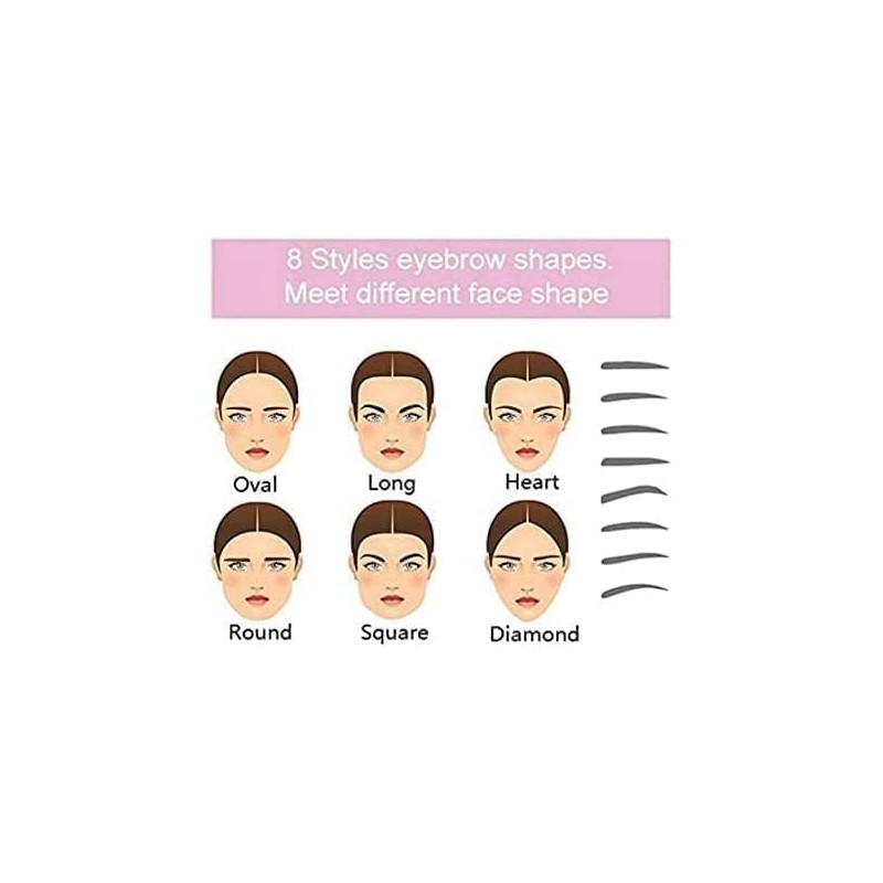 8 Styles Pouple Eyebrow Shaping Kit,Eyebrow Template, Reusable Eyebrow Stencil
