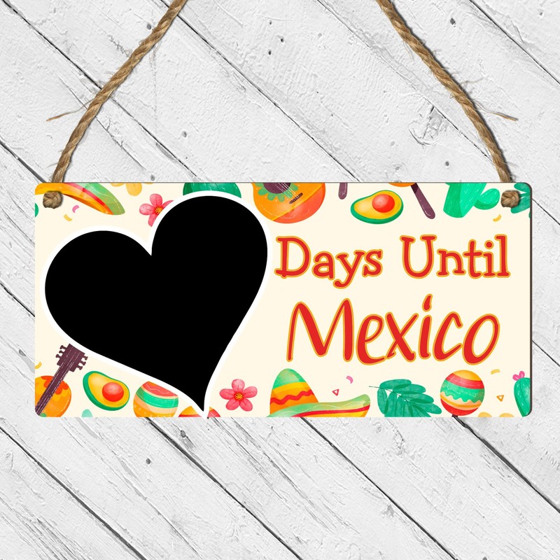 Days Until Mexico Countdown Plaque - Custom Holiday Countdown Sign