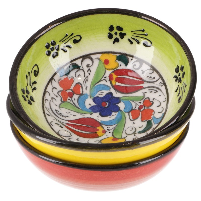 GURU SHOP Set of 3 Oriental Bowls, Decorative Bowls, Diameter