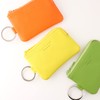 NSL-2708 Slip-on Noir Key Pouch, Yellow, Genuine Leather, Card Case,