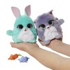 furReal Fuzzalots Kitty and Bunny Color Change Interactive Feeding Toy,