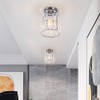 Crystal Ceiling Light Mini Chandelier Flush Mount Close to Ceiling