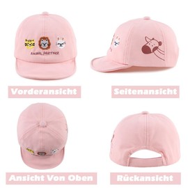 XIAOHAWANG Summer Baby Baseball Cap Boys Toddler Cap with Beautiful Embroidery Spring Baby Girls Peaked Cap, Rose Animal Partner