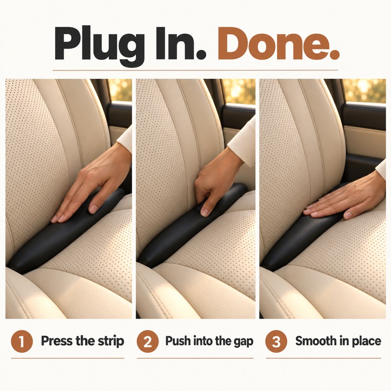 Car Seat Gap Filler 2 Pack – Flexible Seat Crevice