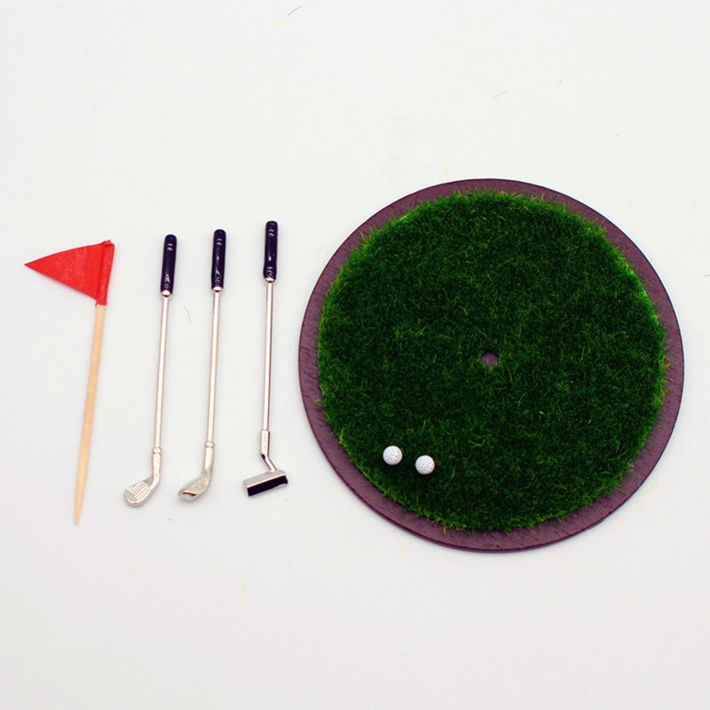 perfeclan 1/6 and 1/12 Scale Dollhouse Mini Golf Set Mini