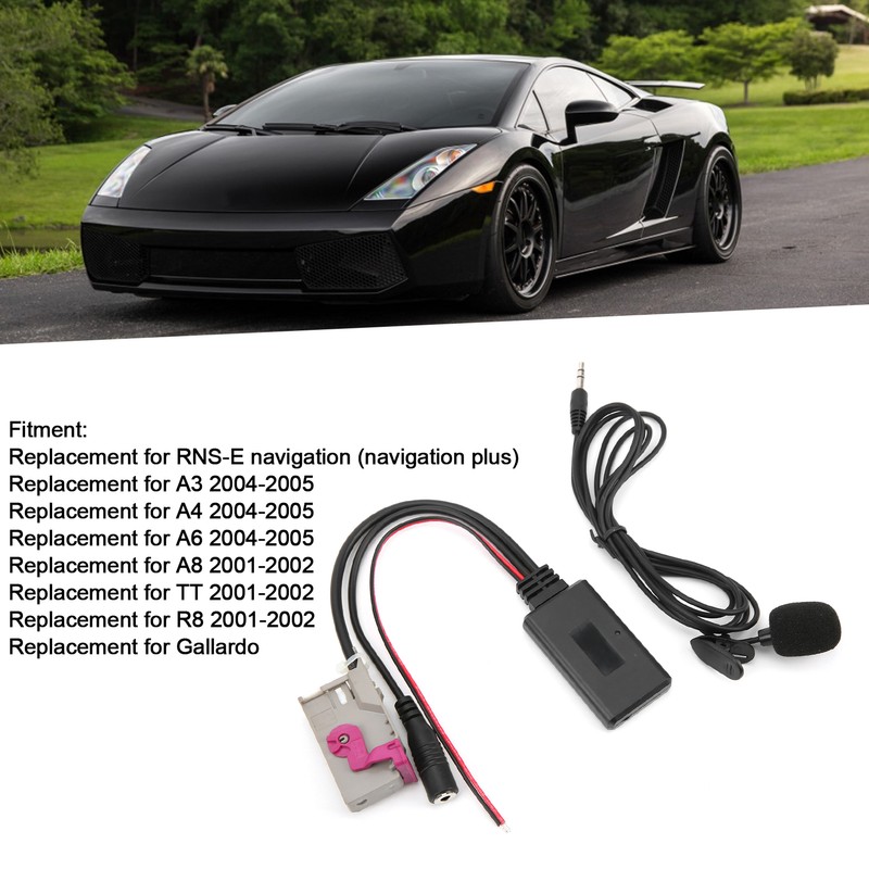 Bluetooth 5.0 AUX Cable Adapter with Microphone Replacement for A3