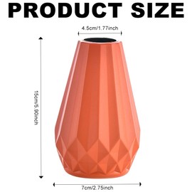 Vase Decorative Unbreakable Plastic Vases for Flowers Tall Modern Flower Vase for Living Room Office Desktop Wedding Decoration (White)