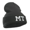 e4Hats.com MT Montana State Embroidered Long Beanie - Dk Grey