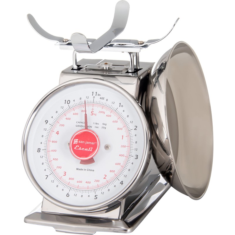San Jamar Escali Stainless Steel Mechanical Dial Scale with Bowl,