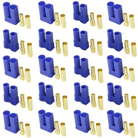 LINSYRC 10Sets EC5 Battery Connector Adapter Gold-Plated 5MM Banana Plug Bullet Male Female Connector for RC ESC Lipo Battery