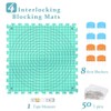 Knitiss 4 PCS Crochet Blocking Mats and Pins Set, 32x32cm