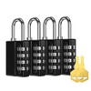 KeeKit Combination Padlock, 4 Digit Combination Lock with Keys, Resettable