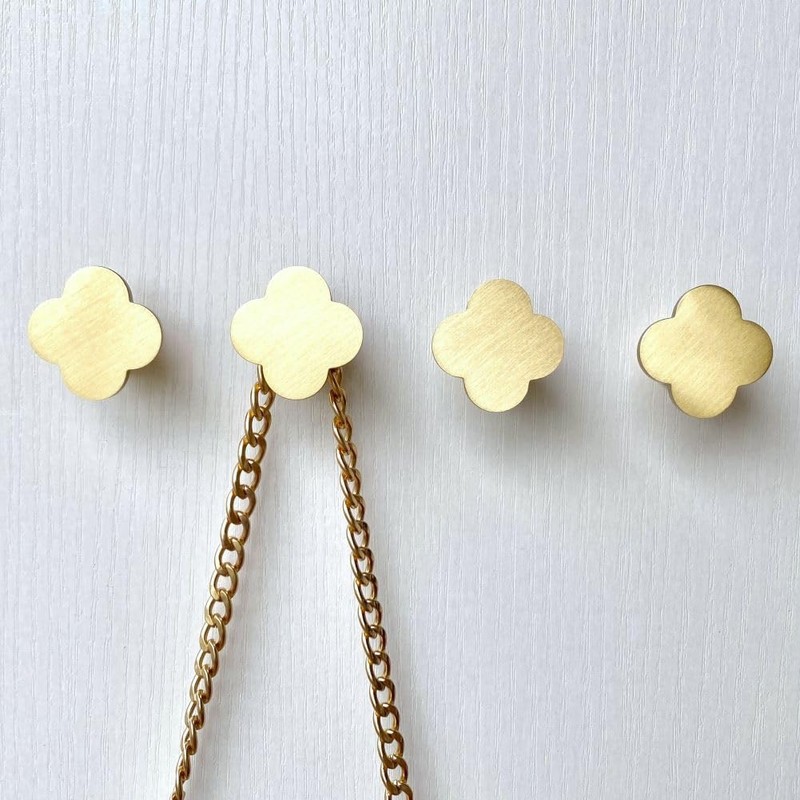 WIN CHAMP Solid Brass Decorative Wall Hooks, Coat Backpack Purse