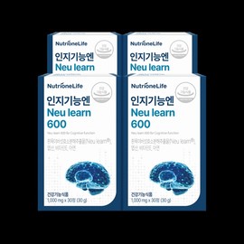 Neulearn 600 Neuron 4 boxes (4 months) for cognitive function, white oyster mushroom extract, individually approved raw material for cognitive function improvement / 인지기능엔 Neu learn 600 뉴런 4박스(4개월분) 흰목이버섯추출물 인지 기능 개선 개별인정형원료