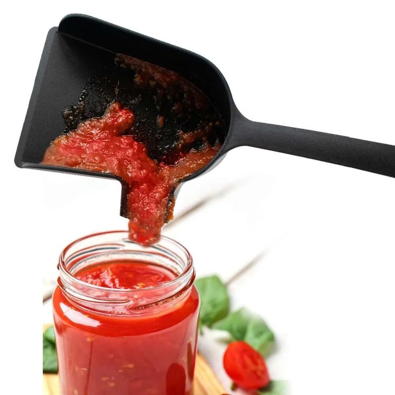 Norpro 1609 Spunnel Plastic Spatula with Integrated Side Funnel for