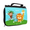 Toiletry Bag with Names Sven and Design with Zoo Animals