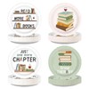 60 Pcs Book Club Decorations Group Therapy Paper Plates