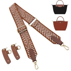 Doxo Purse Strap Replacement Compatible with Longchamp S/M Bag, 2 Upgraded Buckles Canvas Wide Bag Strap Conversion Kit for Women Crossbody Bags (2in Width)