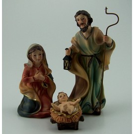 Krippe, Johanneskrippe, 12tlg, Höhe 10cm, handbemalen