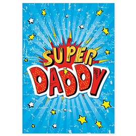 Absolutely Yours Fathers Day Card and Envelope. Card for Dad. Super Daddy Design. Ecofriendly. Printed and Packed in UK