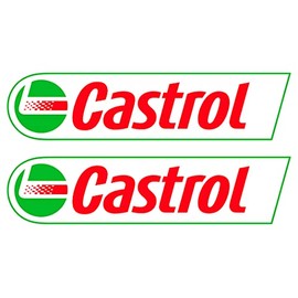 Castrol Oil Retro Sticker Laminated Vinyl x2