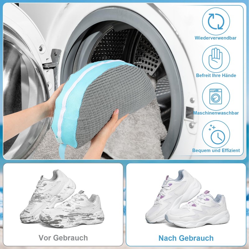 Dntorx Pack of 2 Shoe Wash Bags, Washing Machine, 40.5