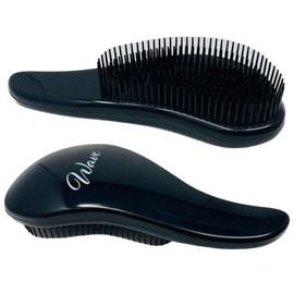 G.B.S Cepillo para desenredar ondas, profesional, sin dolor, para cabello rizado, ondulado, grueso, fino, húmedo, seco y liso, 2 unidades, negro
