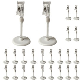 Sweet Plus Clip Holder, Pop Clip, Paper Stand, Suction Cup, Advertising, Price Tag, Display, Angle Adjustable, (24 Pieces)