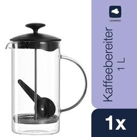 LEONARDO HOME CAFFÈ PER ME Kaffeeaufbreiter, Glas, klar