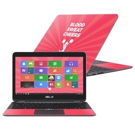 MightySkins Skin Compatible with Asus ZenBook Flip UX360CA 13.3" (2016) – Blood Sweat Cheers | Protective, Durable, and Unique Vinyl Decal wrap Cover | Easy to Apply, Remove | Made in The USA