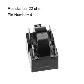 sourcingmap 22 Ohm 4 Pin Refrigerator Start Relay Replacement Part for Compressor Black