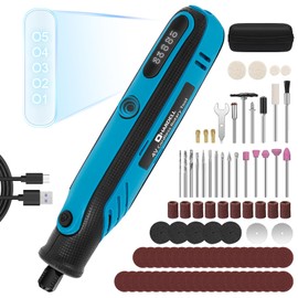 HARDELL Mini Cordless Rotary Tool, 4V Rotary Tool con 5 Speed Display with Type-C Charging, Power Rotary Tool with 86 Accessories for Sanding, Grinding, Engraving, Polishing, Drilling, Cutting, DIY