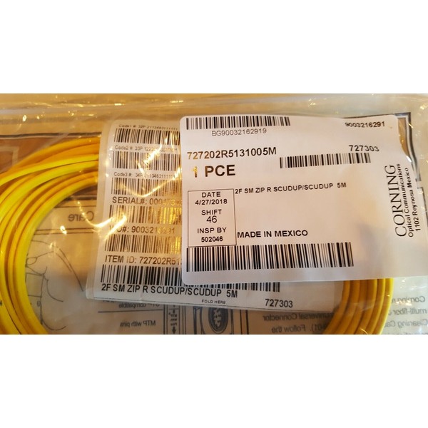Corning Fiber Patch Cables, Set of 2, 727202R5131005