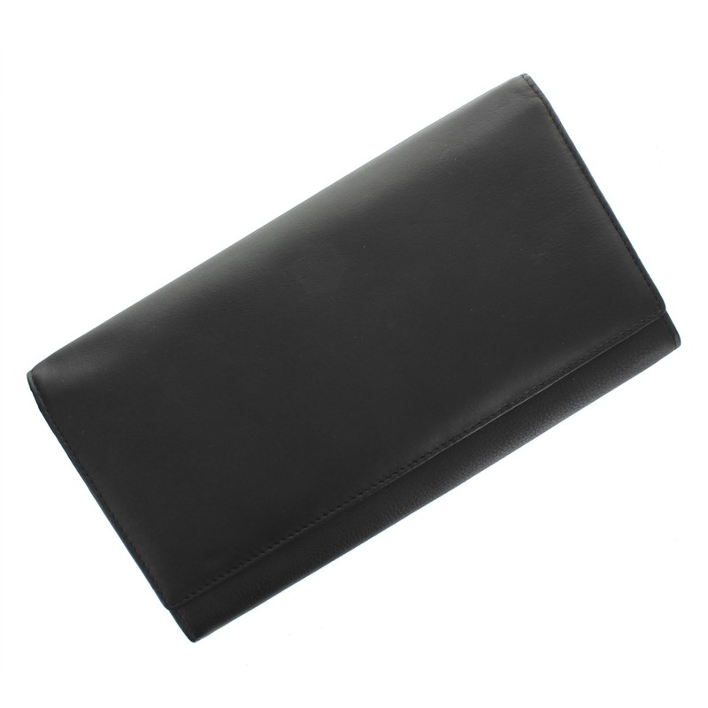 VISCONTI Leather Travel Organiser Wallet RFID Blocking 1179 Black