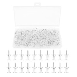 SHULLIN Pack of 200 Transparent Drawing Pins Transparent Drawing Pins Pin Board Pins Decorative Pins Drawing Board Pins Push Pins for World Map Pin Board Photos Cork Wall