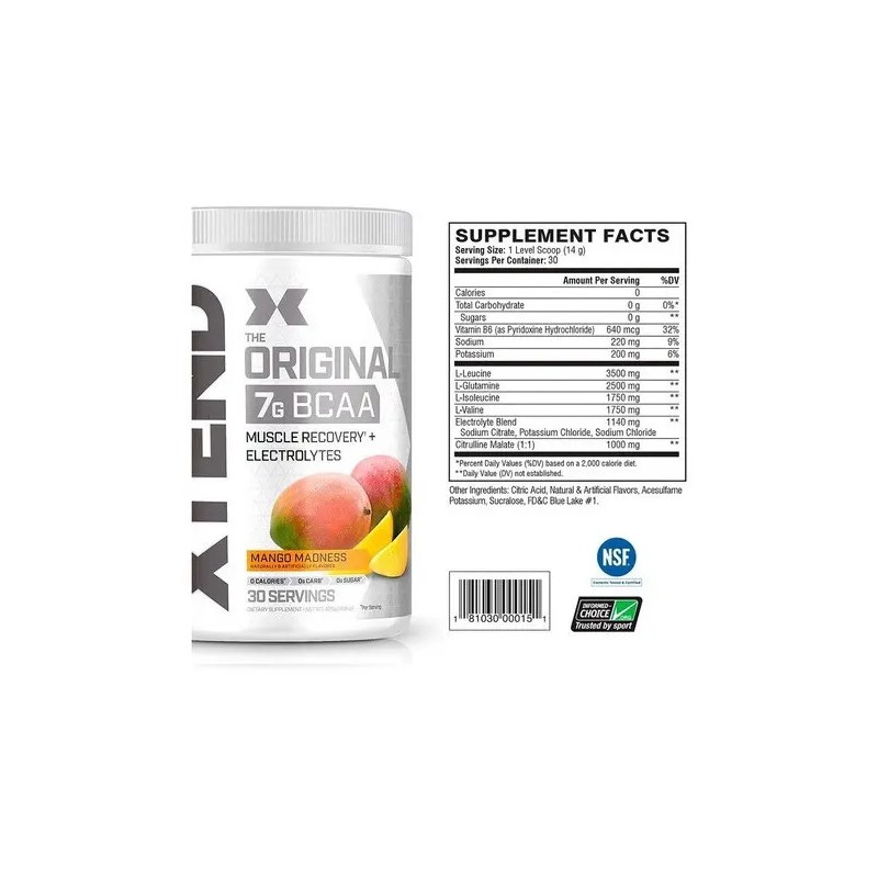 BCAA Xtend Mango Madness 405g Aminoácidos Deportivos en Polvo