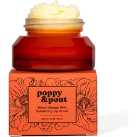 Poppy & Pout- Exfoliante labial natural, exfoliante hidratante con azúcar para labios secos, exfoliante labial con aceite esencial