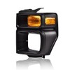 PIT66 Headlight Trim Bezel with Parking Turn Signal Light,Compatible with