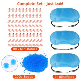 3 Sets Funny Baby Shower Games - Hilarious Activities, Perfect Ice Breakers for Boy or Girl, Grab Baby Madness (Blue)