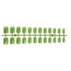 Green Cats Eyes Press on Nails Short Square Fake Nails