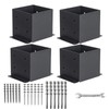 AXWHYS 6x6 Post Base 4 Pcs, (Inner Size 5.6x5.6) Post