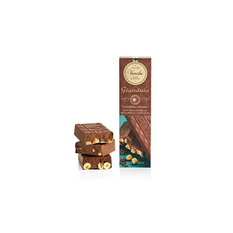 Venchi - Milk Gianduia with Hazelnuts Soft Bars, 7.05 oz