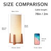 KUNJOULAM Modern Small Table Lamps, Nightstand Lamp with Linen Fabric