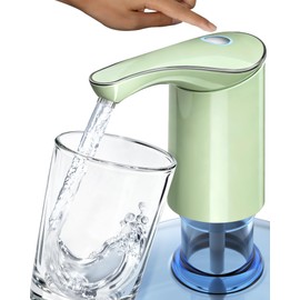 Redsack Rechargeable Water Dispenser Pump for 5 Gallon Bottle, Electric USB-C Large Flow Water Jug Dispenser, Portable Automatic Submersible Bottle Pump Silent Operation for Camping Home (Yellow)