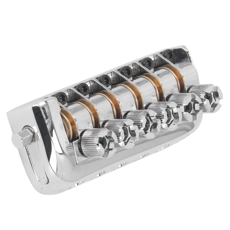 Headless Guitar Bridge Tailpiece 6 String Saddle with Worm Involved