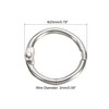 PATIKIL 50pcs 20mm Diameter Binder Rings Removable Metal Book Loose