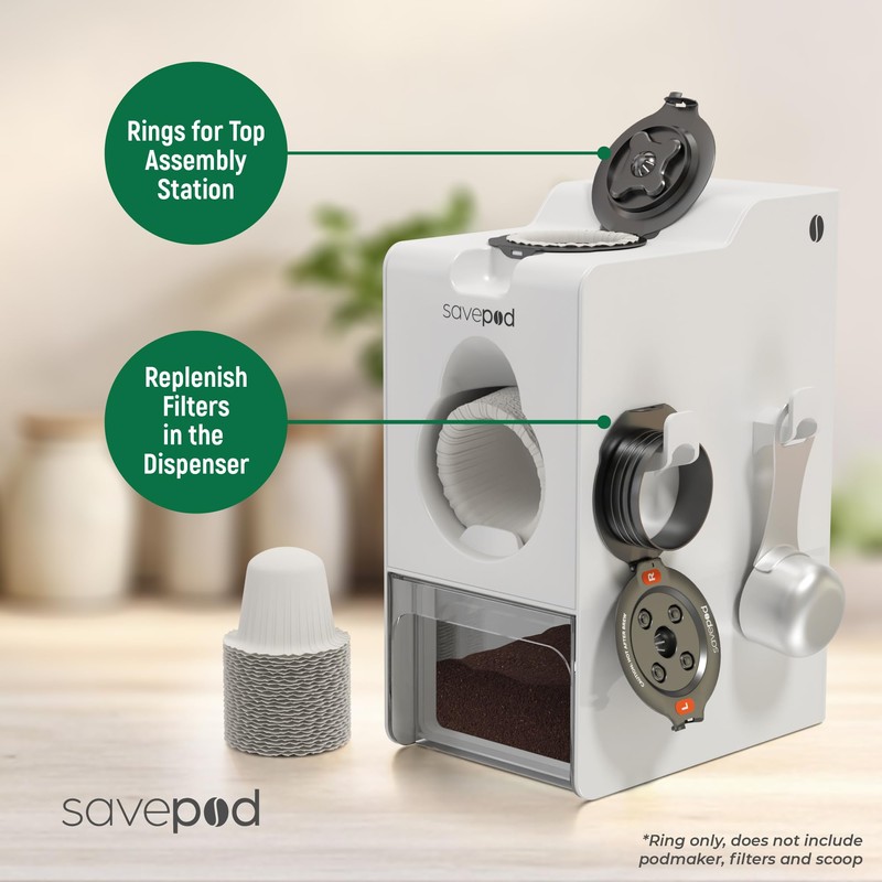 SavePod Cafetera con cápsulas de café reutilizables, compatible con máquinas