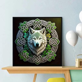 CXYQLC DIY 5D Diamond Painting Kits for Adults, Diamond Art Wolf King Diamond Painting Full Drill Crystal Rhinestone Embroidery Craft Kits for Home Wall Decor Gifts 11.8x11.8inch